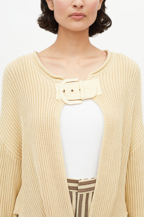 Stella McCartney Beige Cut Out Buckle Sweater