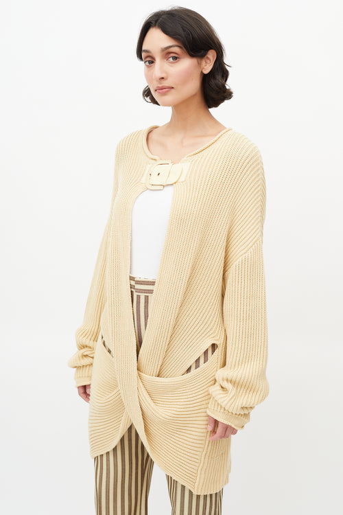 Stella McCartney Beige Cut Out Buckle Sweater