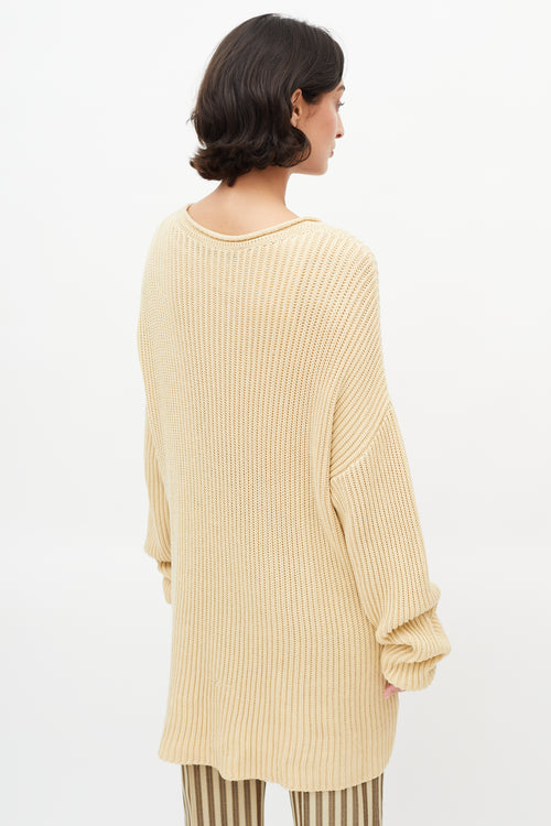 Stella McCartney Beige Cut Out Buckle Sweater