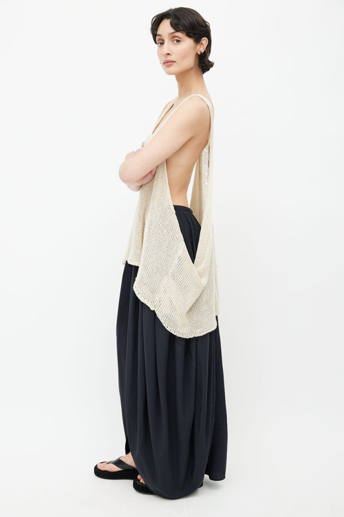 Stella McCartney Cream Knit Distressed Top