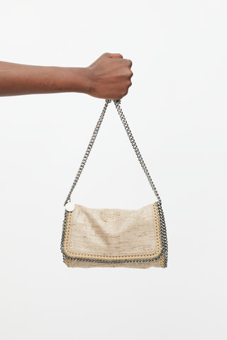 Stella McCartney Beige 
Silver Falabella Woven Bag