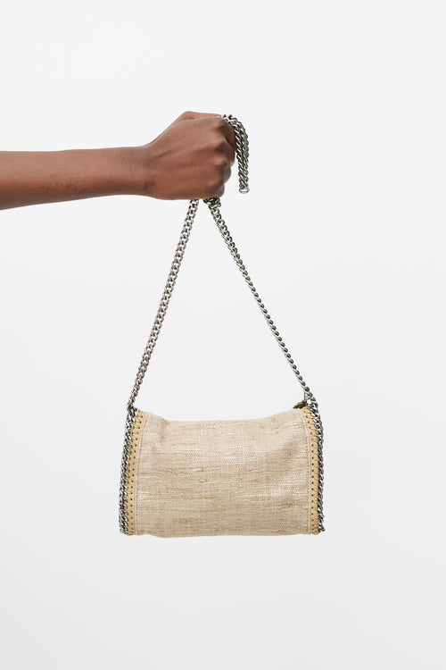 Stella McCartney Beige 
Silver Falabella Woven Bag