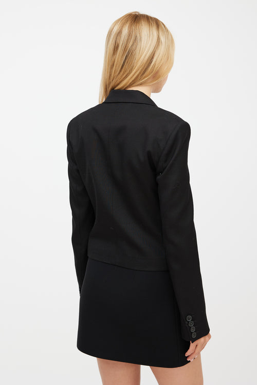 Stella McCartney Black Cropped Double Breasted Blazer