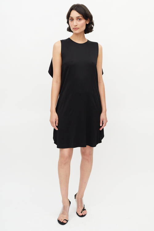 Stella McCartney Black Drape Midi Dress