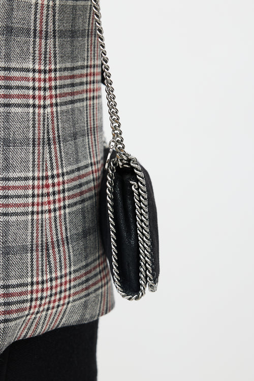 Stella McCartney Black 
Silver Falabella Crossbody Bag