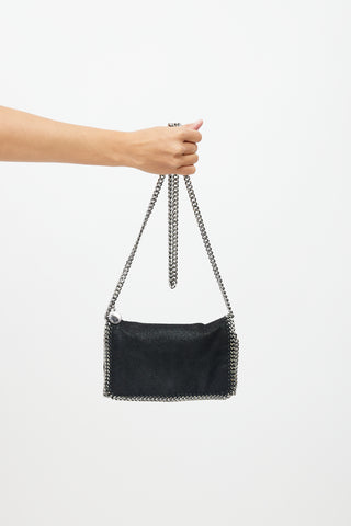 Stella McCartney Black 
Silver Falabella Crossbody Bag