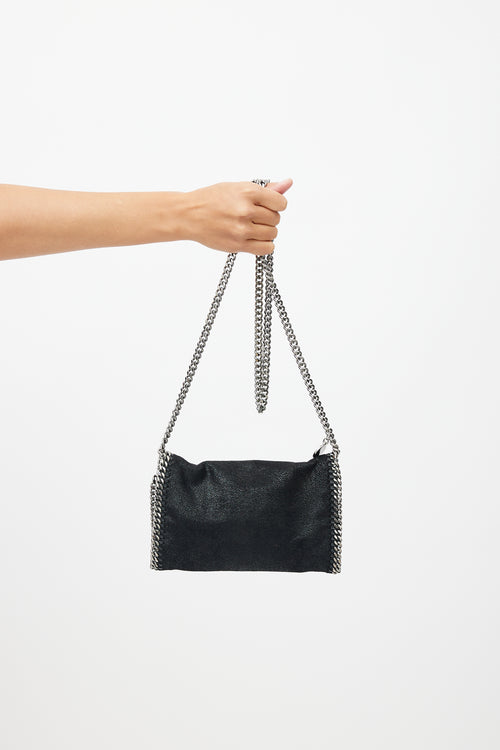 Stella McCartney Black 
Silver Falabella Crossbody Bag