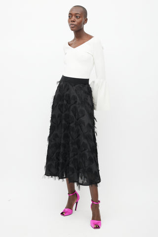 Stella McCartney Black Fringe Star Skirt