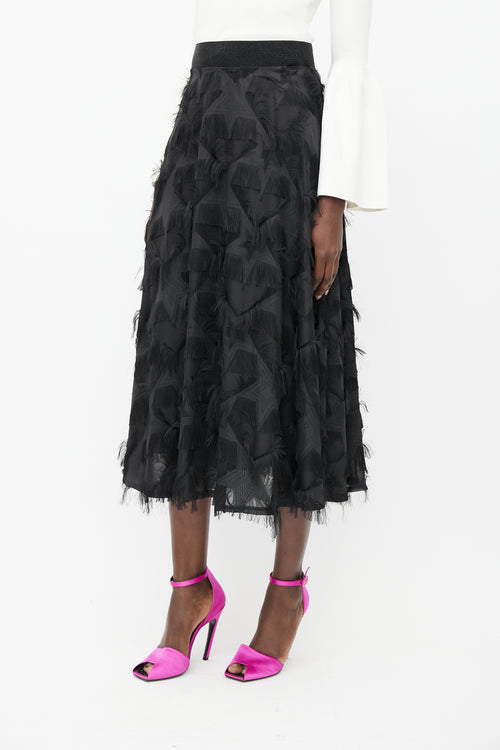 Stella McCartney Black Fringe Star Skirt