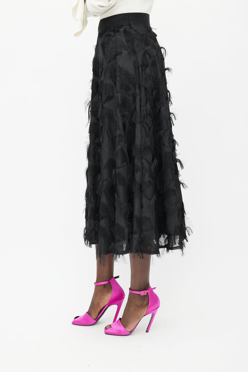 Stella McCartney Black Fringe Star Skirt