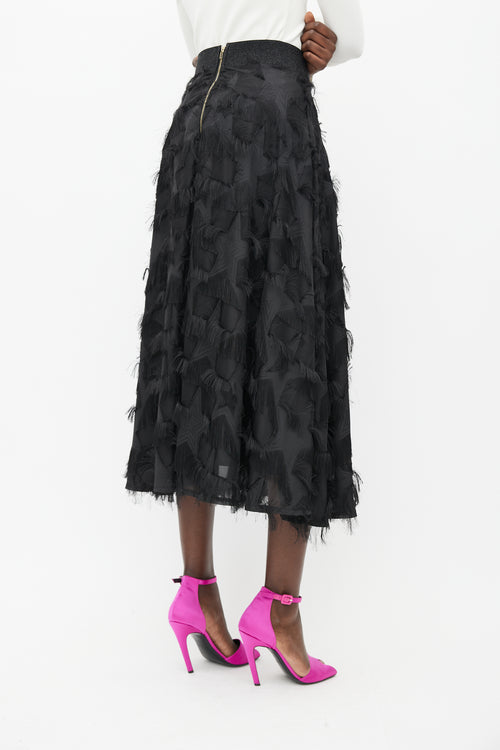 Stella McCartney Black Fringe Star Skirt