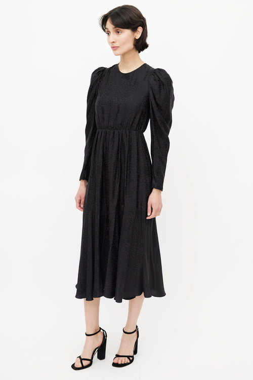 Stella McCartney Black Print Jacquard Dress