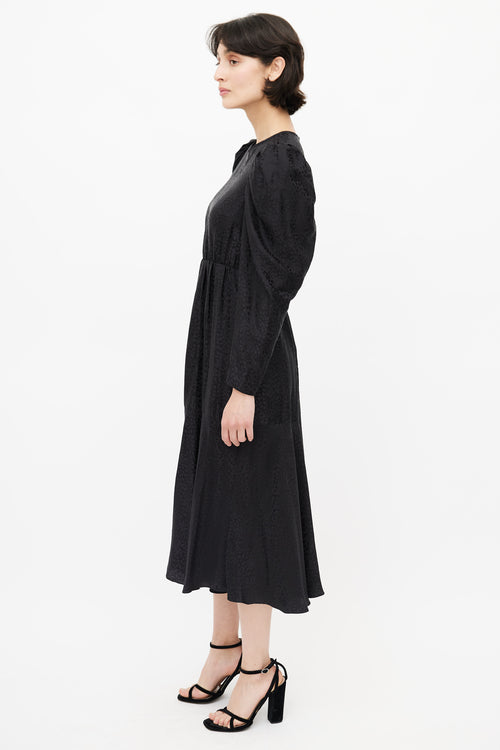 Stella McCartney Black Print Jacquard Dress