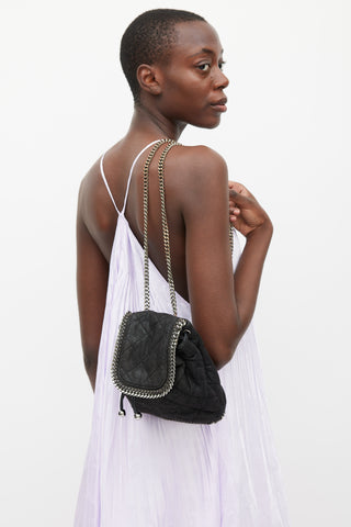 Stella McCartney Black Quilted Mini Falabella Backpack