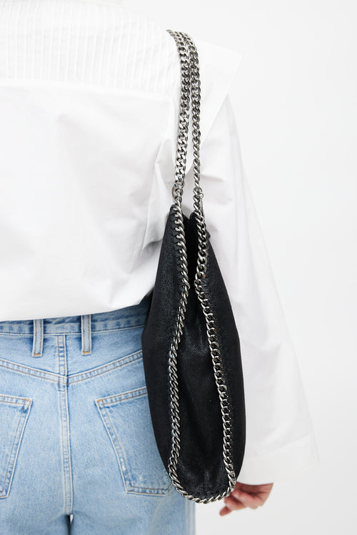 Stella McCartney Black 
Silver Falabella Tote Bag