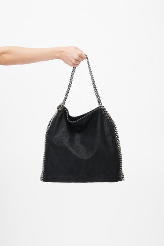 Stella McCartney Black 
Silver Falabella Tote Bag