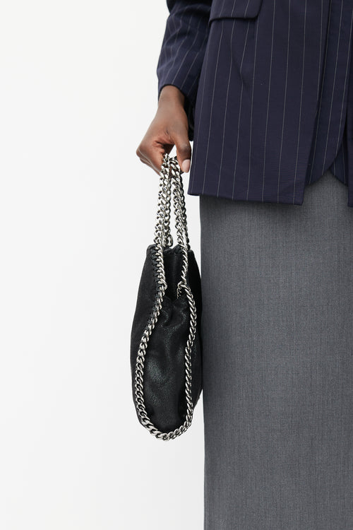 Stella McCartney Black 
Silver Small Falabella Bag