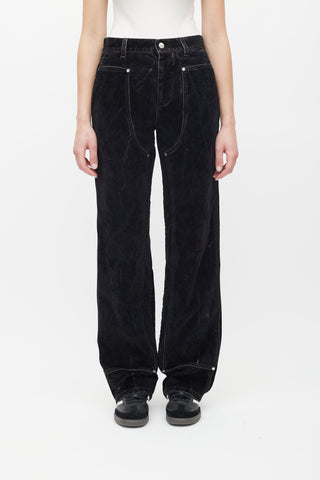 Stella McCartney Black Moleskin Carpenter Jeans