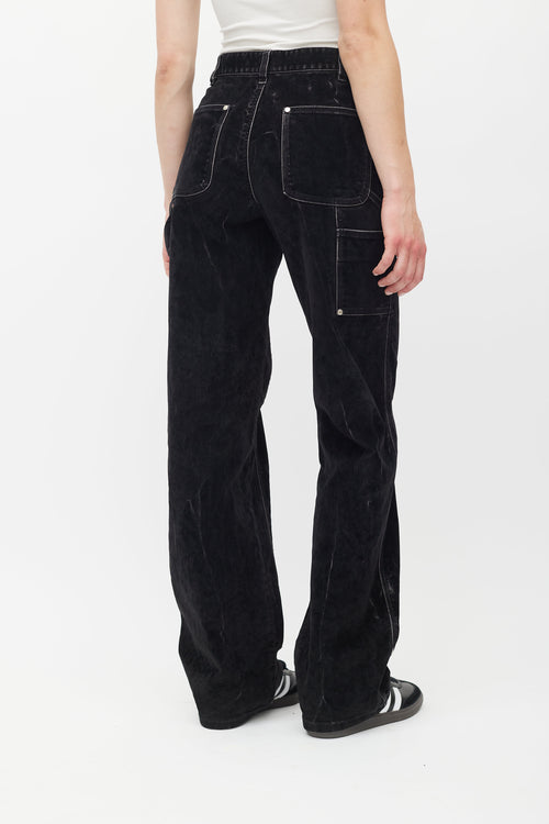 Stella McCartney Black Moleskin Carpenter Jeans