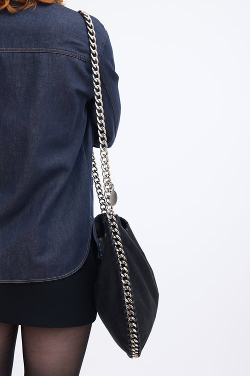 Stella McCartney Black Round Falabella Crossbody Bag