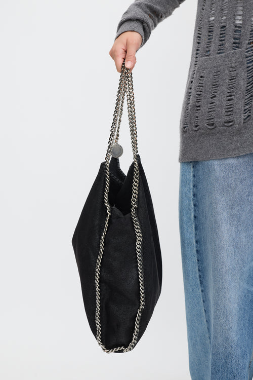 Stella McCartney Black Vegan Leather Large Falabella Tote