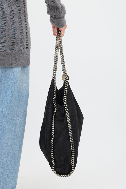 Stella McCartney Black Vegan Leather Large Falabella Tote