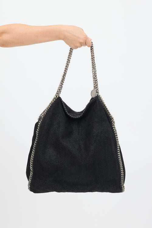 Stella McCartney Black Vegan Leather Large Falabella Tote