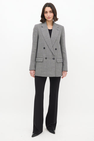 Stella McCartney Black 
White Houndstooth Blazer