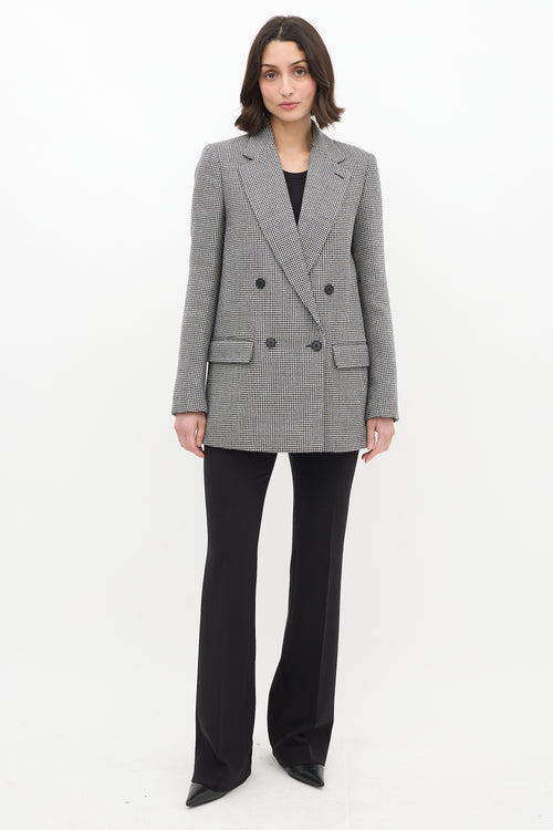 Stella McCartney Black 
White Houndstooth Blazer