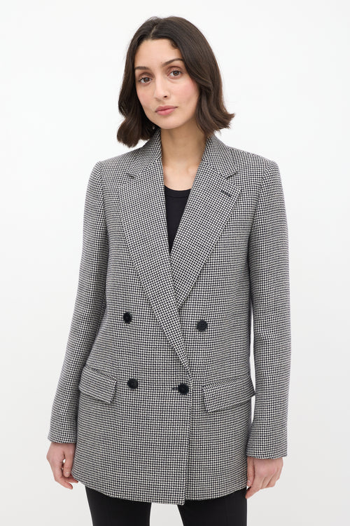 Stella McCartney Black 
White Houndstooth Blazer