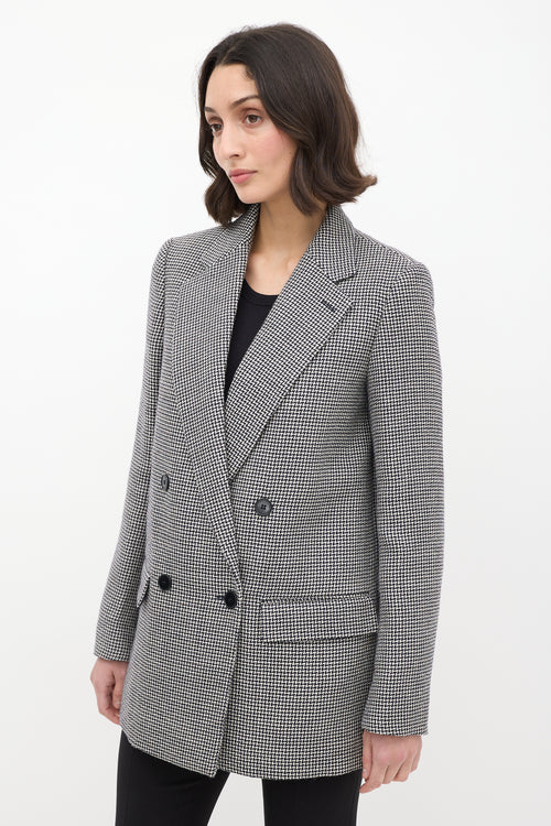 Stella McCartney Black 
White Houndstooth Blazer