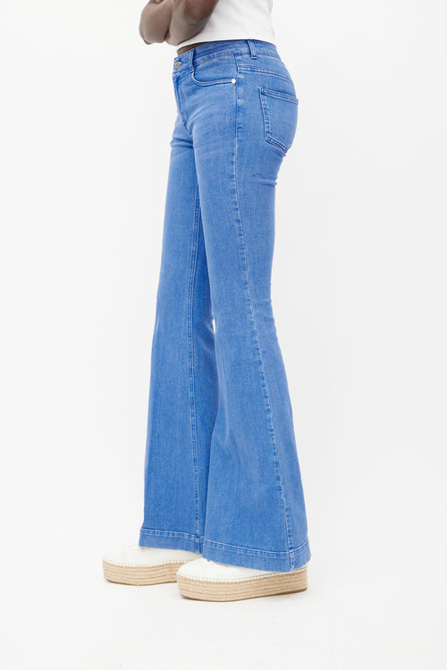 Stella McCartney Blue Flared Denim Jeans