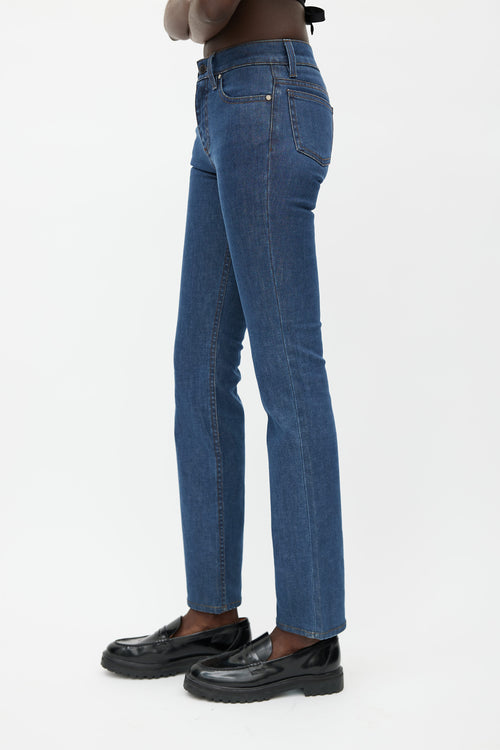 Stella McCartney Blue Mid Wash High Rise Jeans