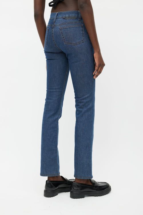 Stella McCartney Blue Mid Wash High Rise Jeans