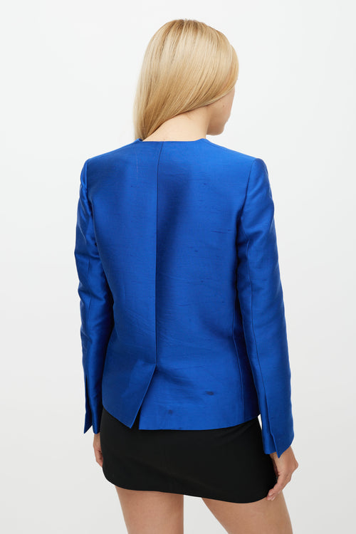 Stella McCartney Blue Silk Blazer