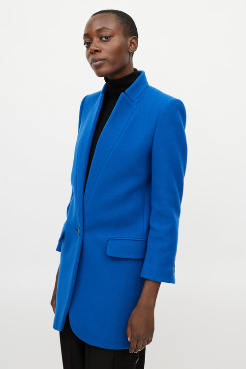 Stella McCartney Blue Wool Coat