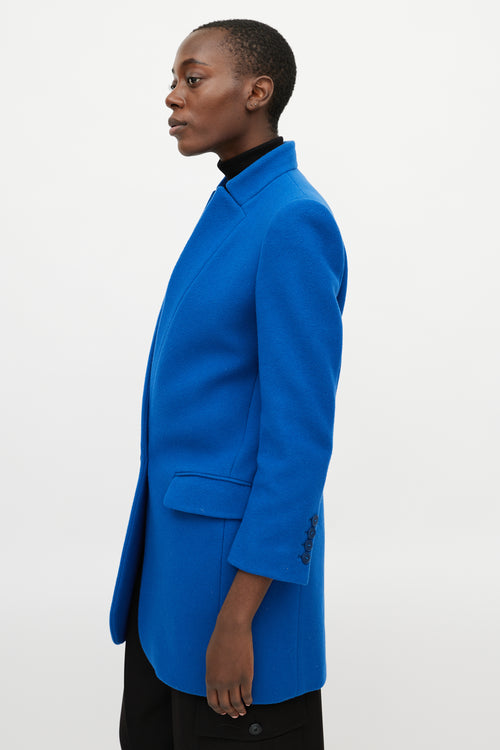 Stella McCartney Blue Wool Coat