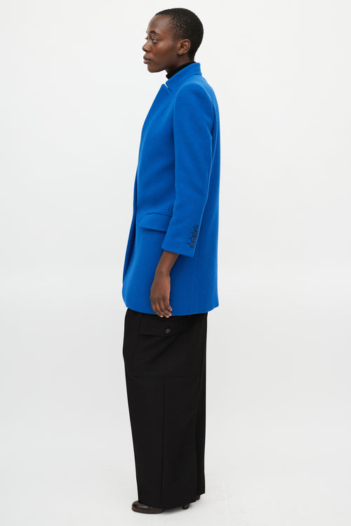 Stella McCartney Blue Wool Coat