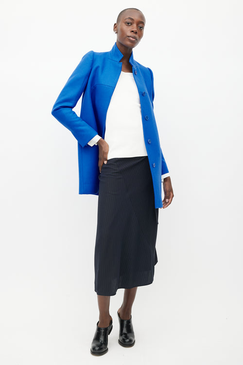 Stella McCartney Blue Wool Coat