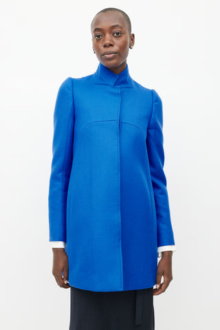 Stella McCartney Blue Wool Coat