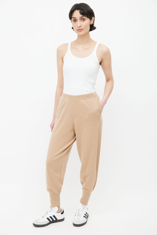 Stella McCartney Beige Cashmere Knit Jogger