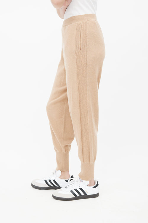 Stella McCartney Beige Cashmere Knit Jogger