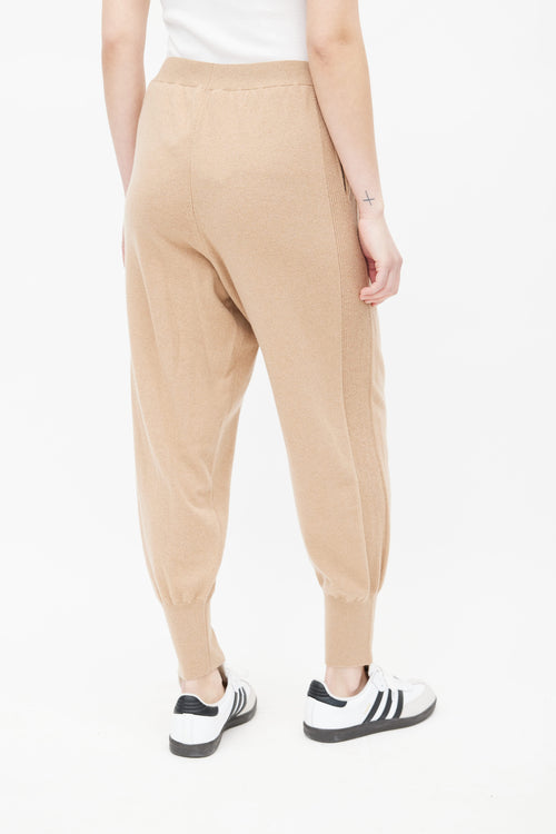 Stella McCartney Beige Cashmere Knit Jogger