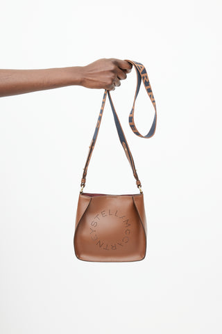 Stella McCartney Brown Stella Logo Faux Leather Bag