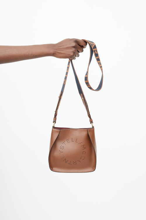 Stella McCartney Brown Stella Logo Faux Leather Bag