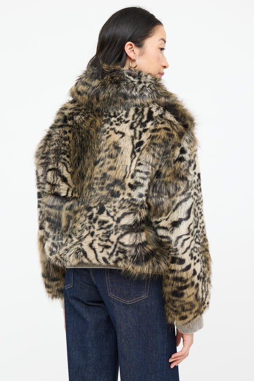 Stella McCartney Faux Fur Bomber Jacket