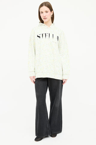 Stella McCartney Floral Flocked Logo Hoodie