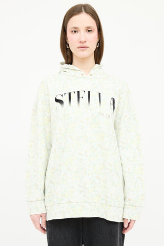 Stella McCartney Floral Flocked Logo Hoodie