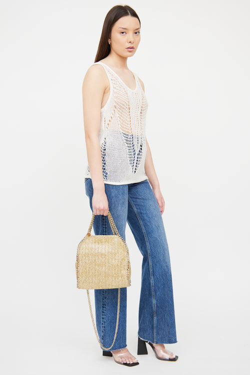 Stella McCartney Gold Woven Falabella Bag