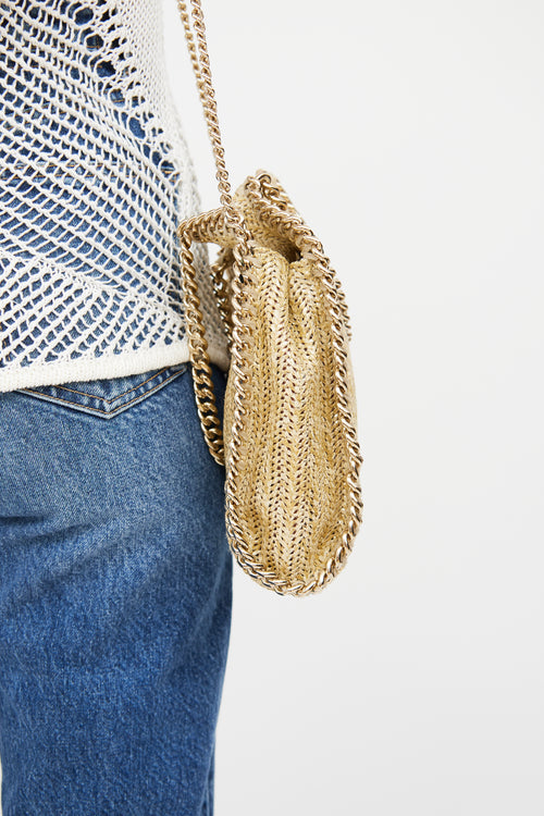 Stella McCartney Gold Woven Falabella Bag